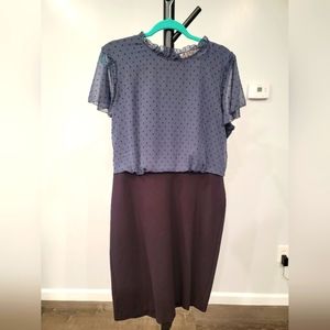 Loft mixed media work dress 16